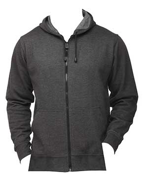 Hoodie with zip 400 gsm - Charcoal Grey
